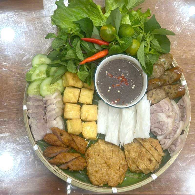 Bún Đậu Mắm Tôm Đặc Biệt (phần 2 người ăn có chả mực)
