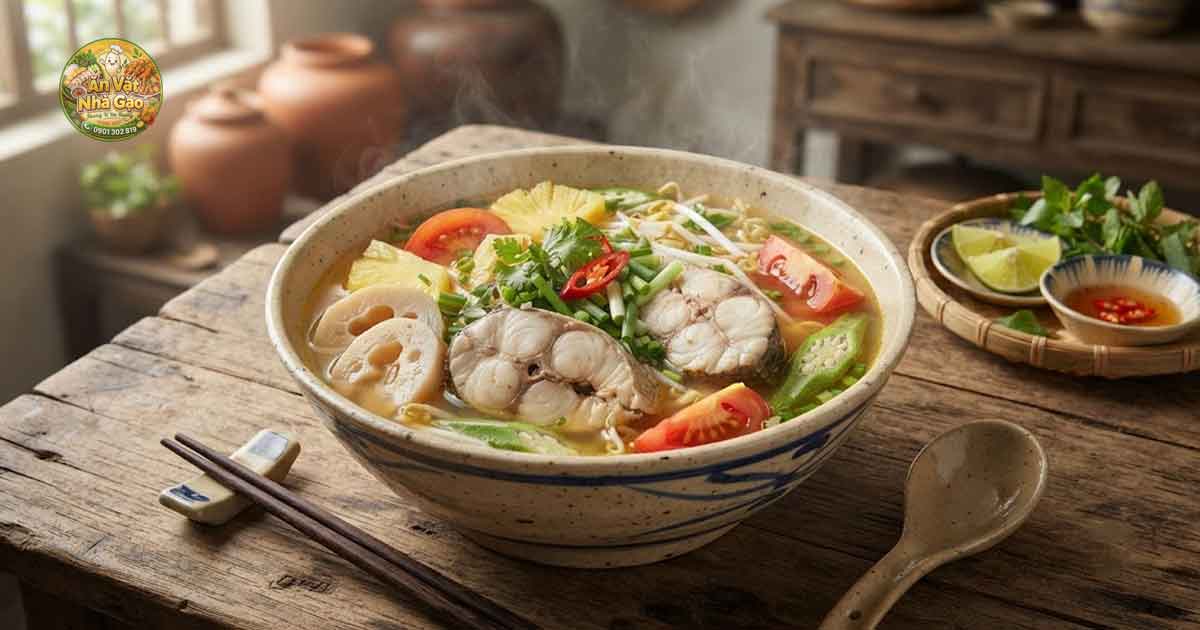 Canh chua dọc mùng cá lóc – 30.000 đồng